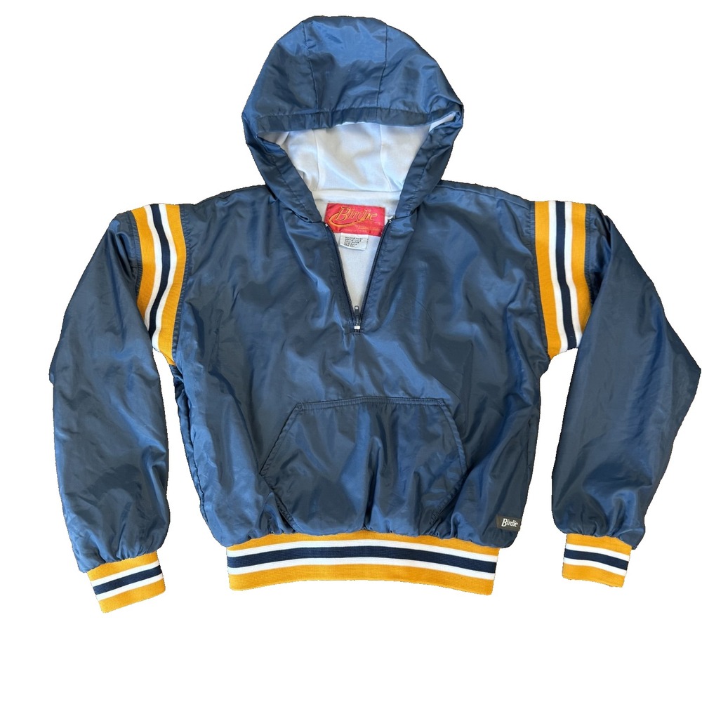 Vintage Birdie Bomber Jacket Yellow Quarter‎ Zip USA Boys Youth M Richard Leslie